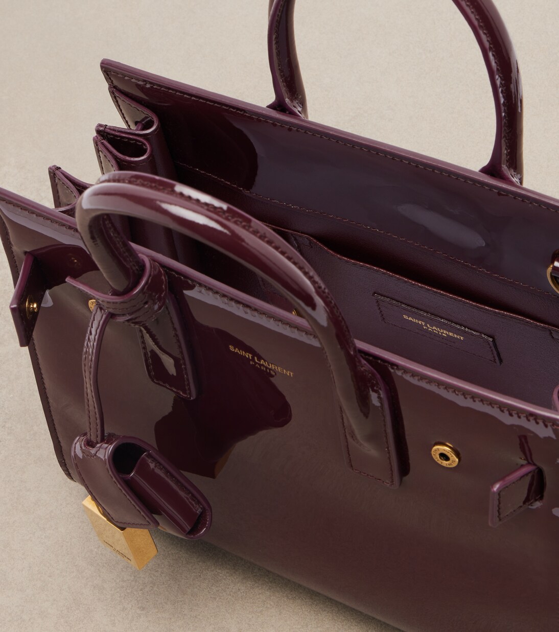 Sac De Jour Nano patent leather tote bag | Saint Laurent