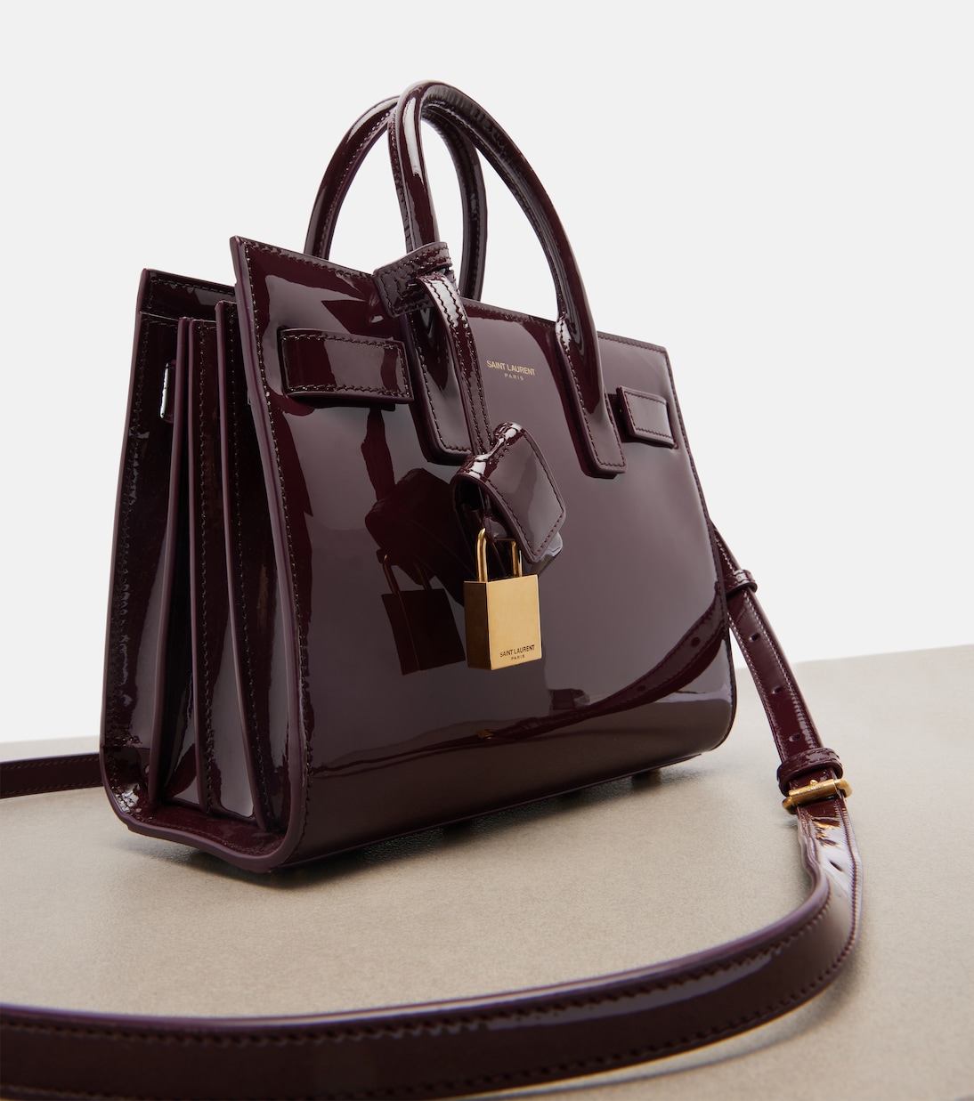 Sac De Jour Nano patent leather tote bag | Saint Laurent