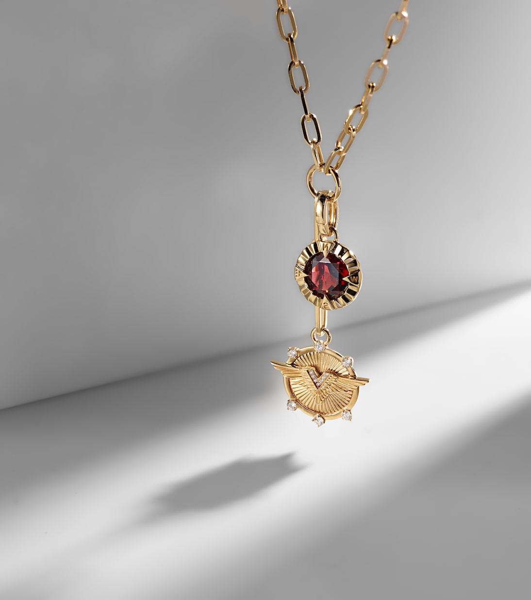 Collier Vivacity & Internal Compass en or 18 ct et diamants | FoundRae