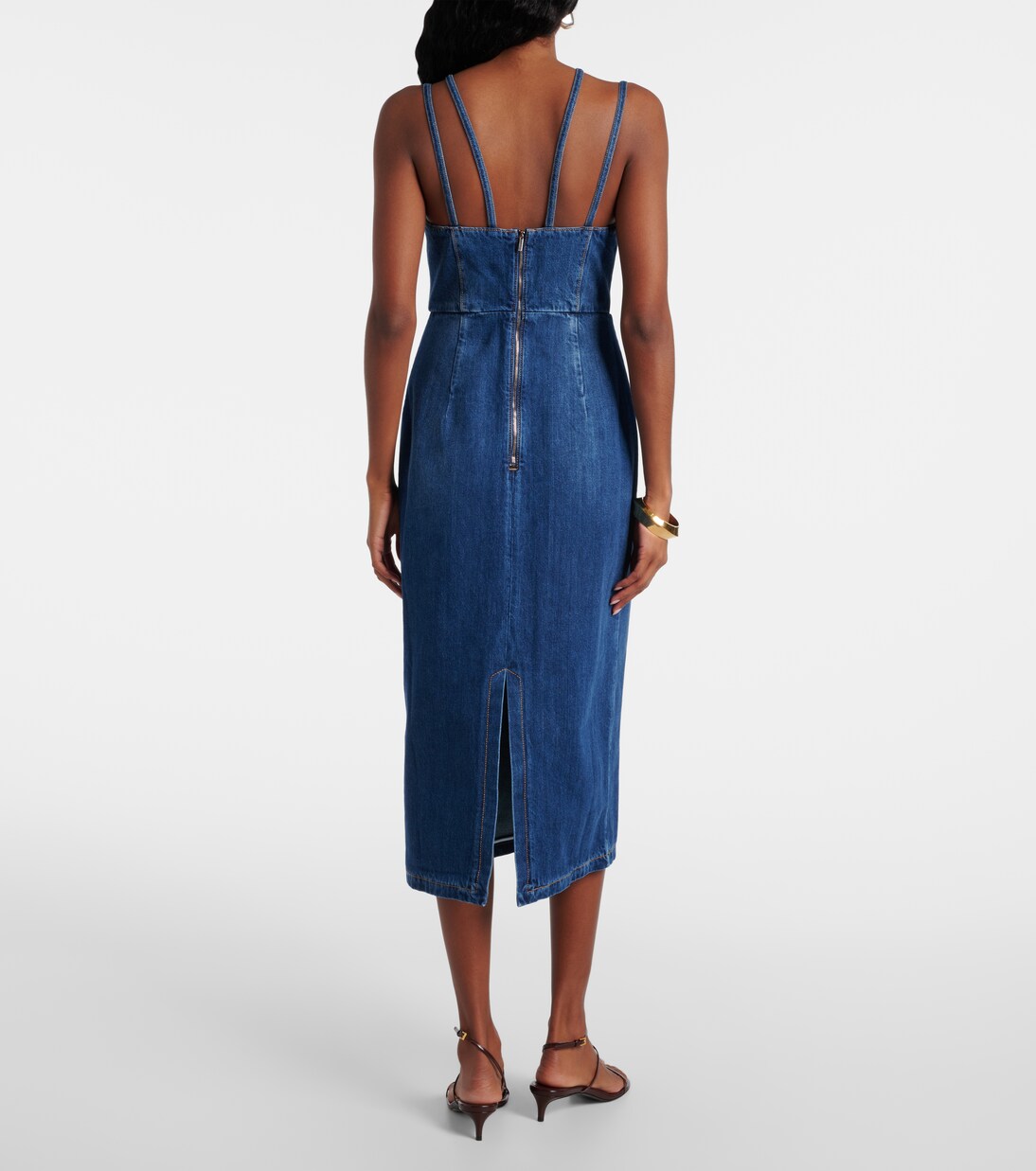 Midikleid aus Denim | Nensi Dojaka