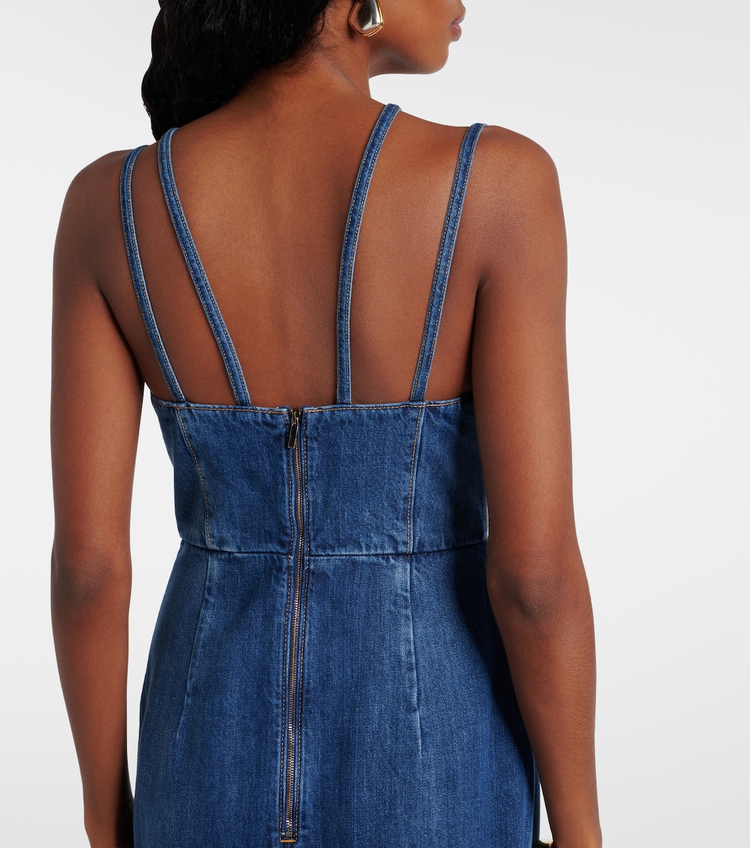 Midikleid aus Denim | Nensi Dojaka