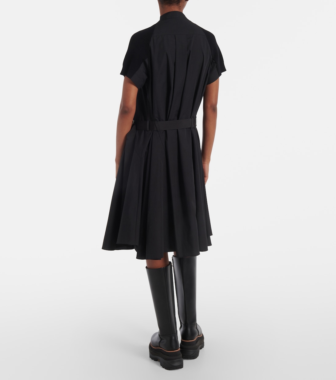 Hemdblusenkleid aus Jersey und Popeline | Sacai