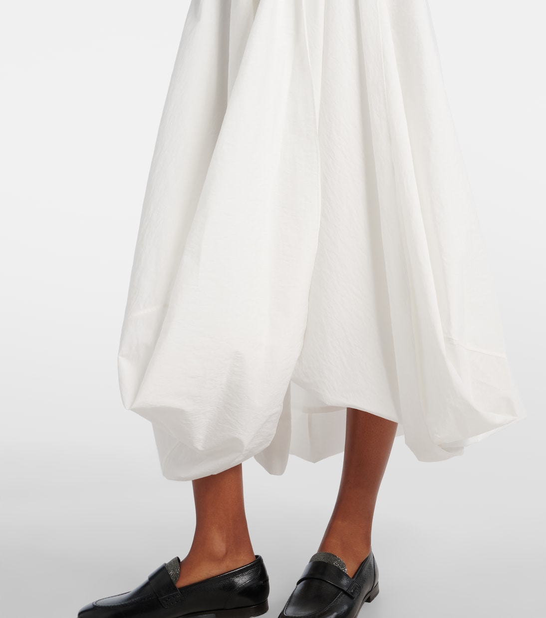 Cotton-blend midi dress | Brunello Cucinelli