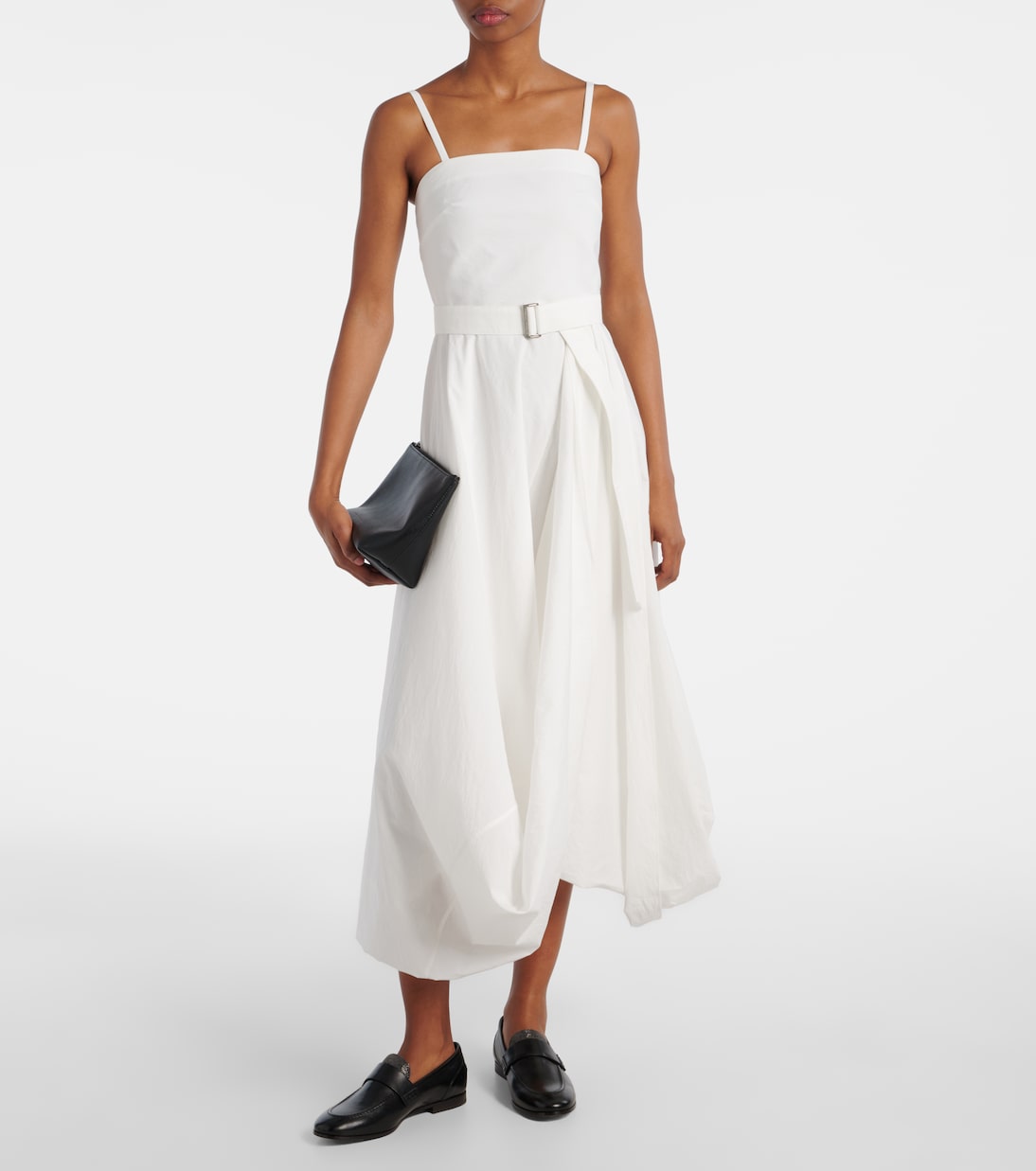Cotton-blend midi dress | Brunello Cucinelli