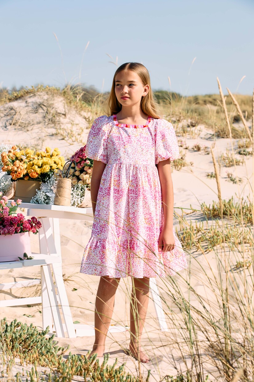 Floral printed cotton dress | Patachou