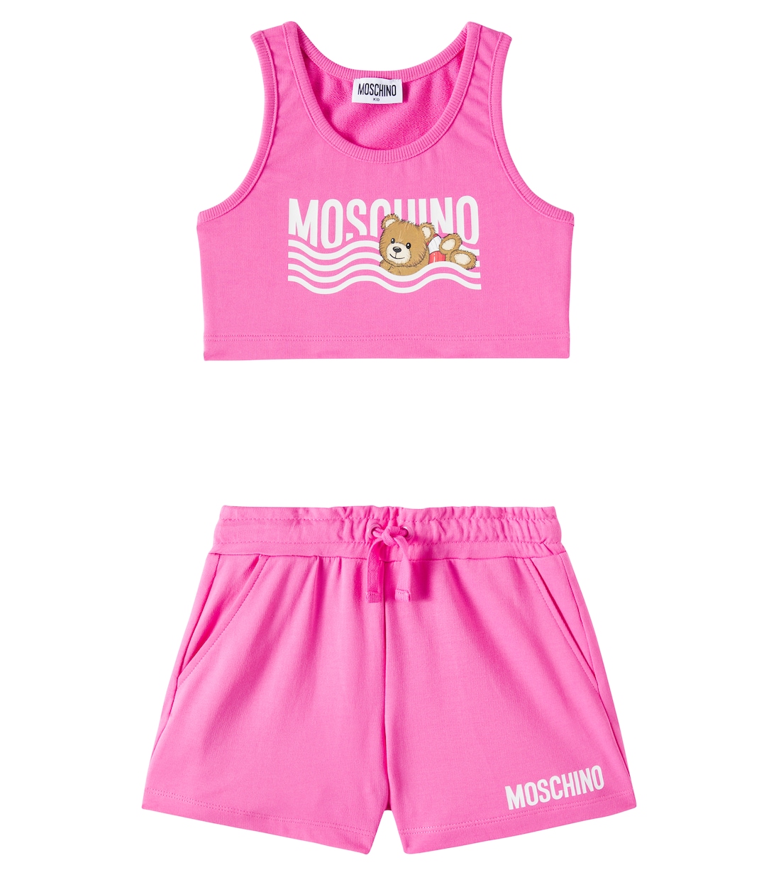 Teddy Bear cotton jersey shirt and shorts set | Moschino Kids