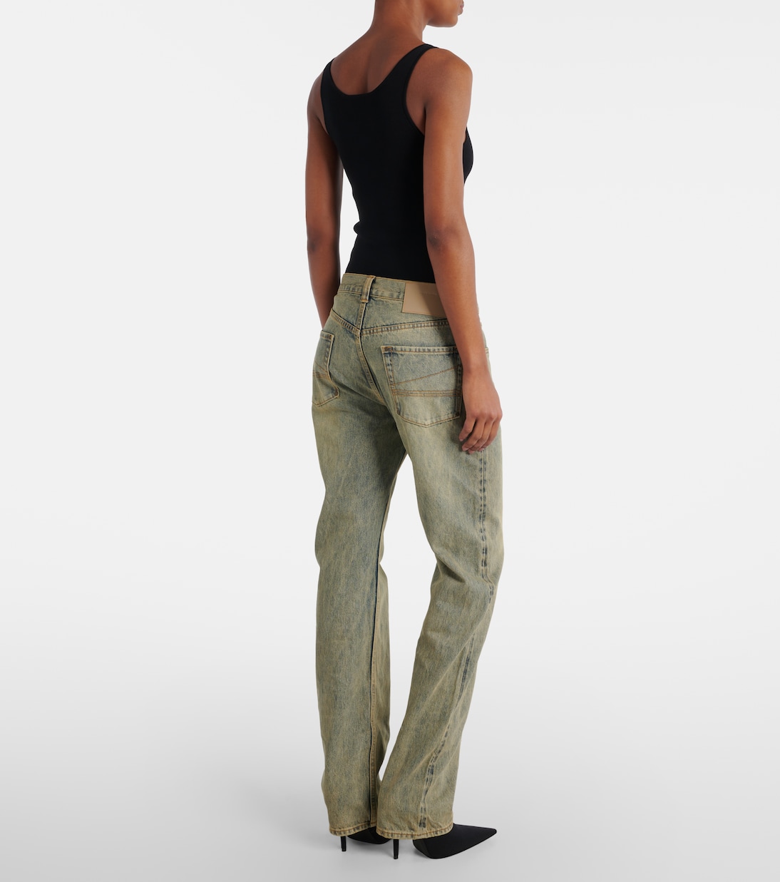 Jeans rectos Slem de tiro medio | Entire Studios