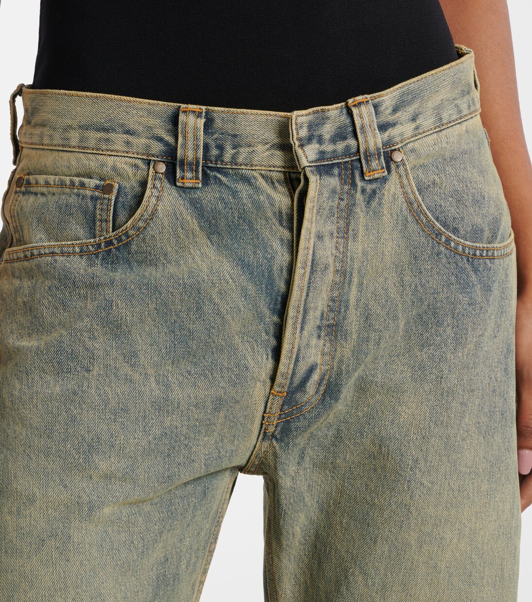 Jeans rectos Slem de tiro medio | Entire Studios