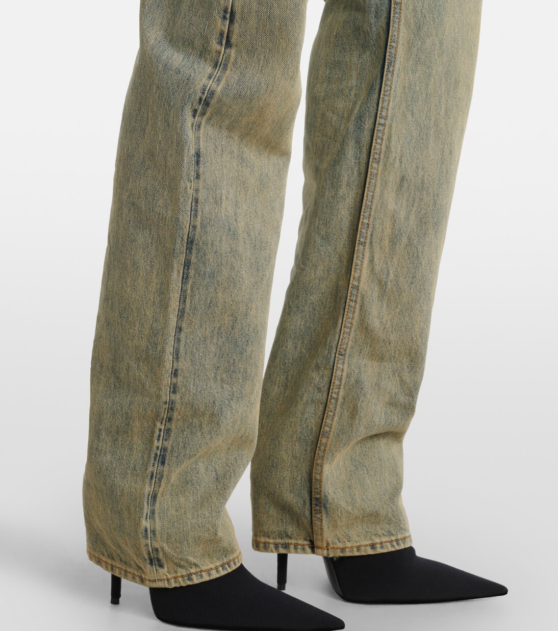 Jeans rectos Slem de tiro medio | Entire Studios