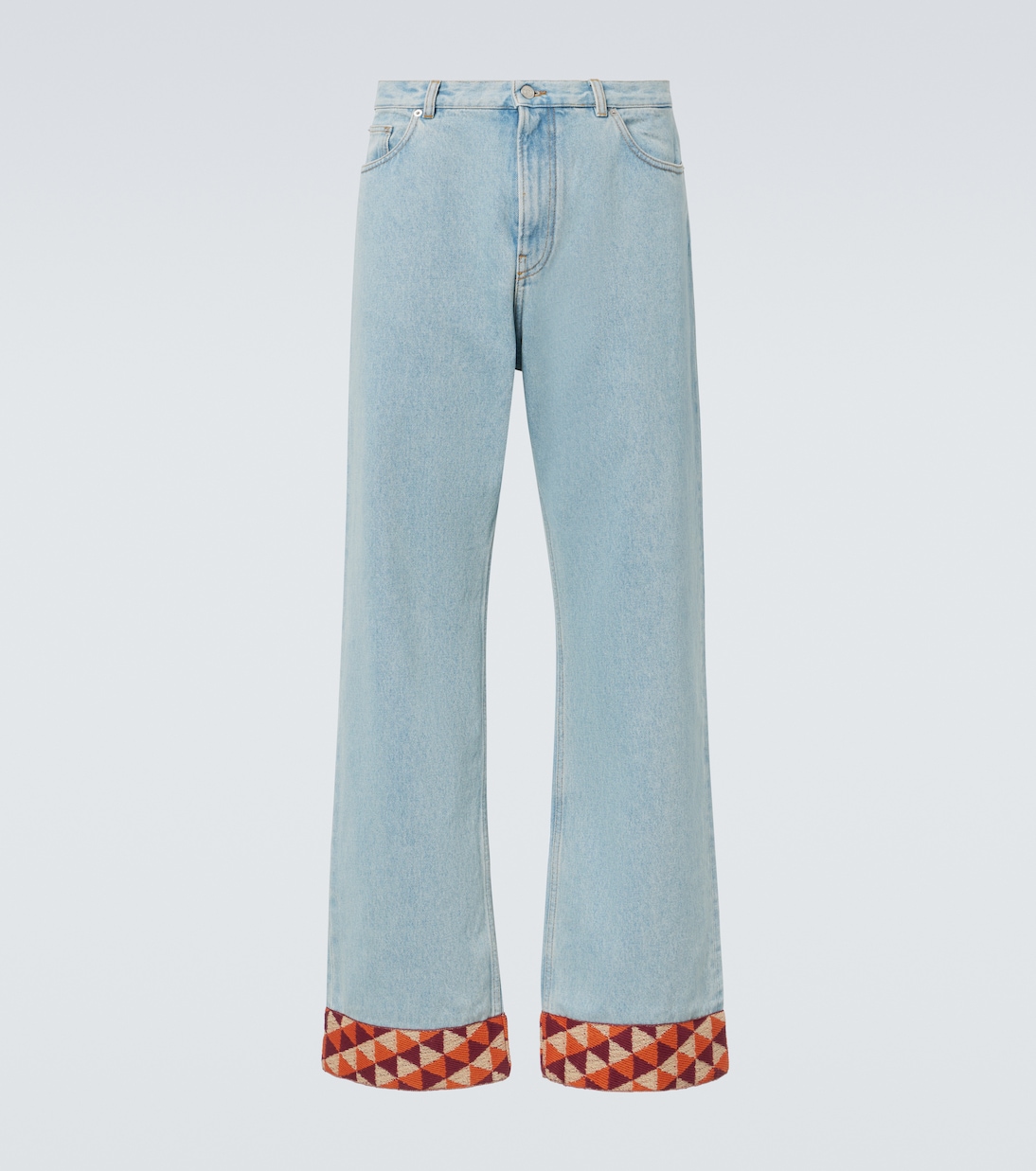 Jeans a gamba larga con jacquard | Valentino