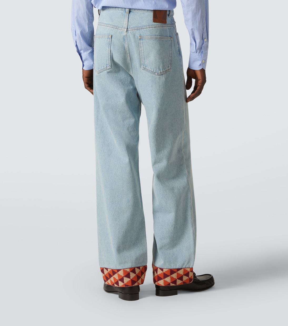 Jeans a gamba larga con jacquard | Valentino