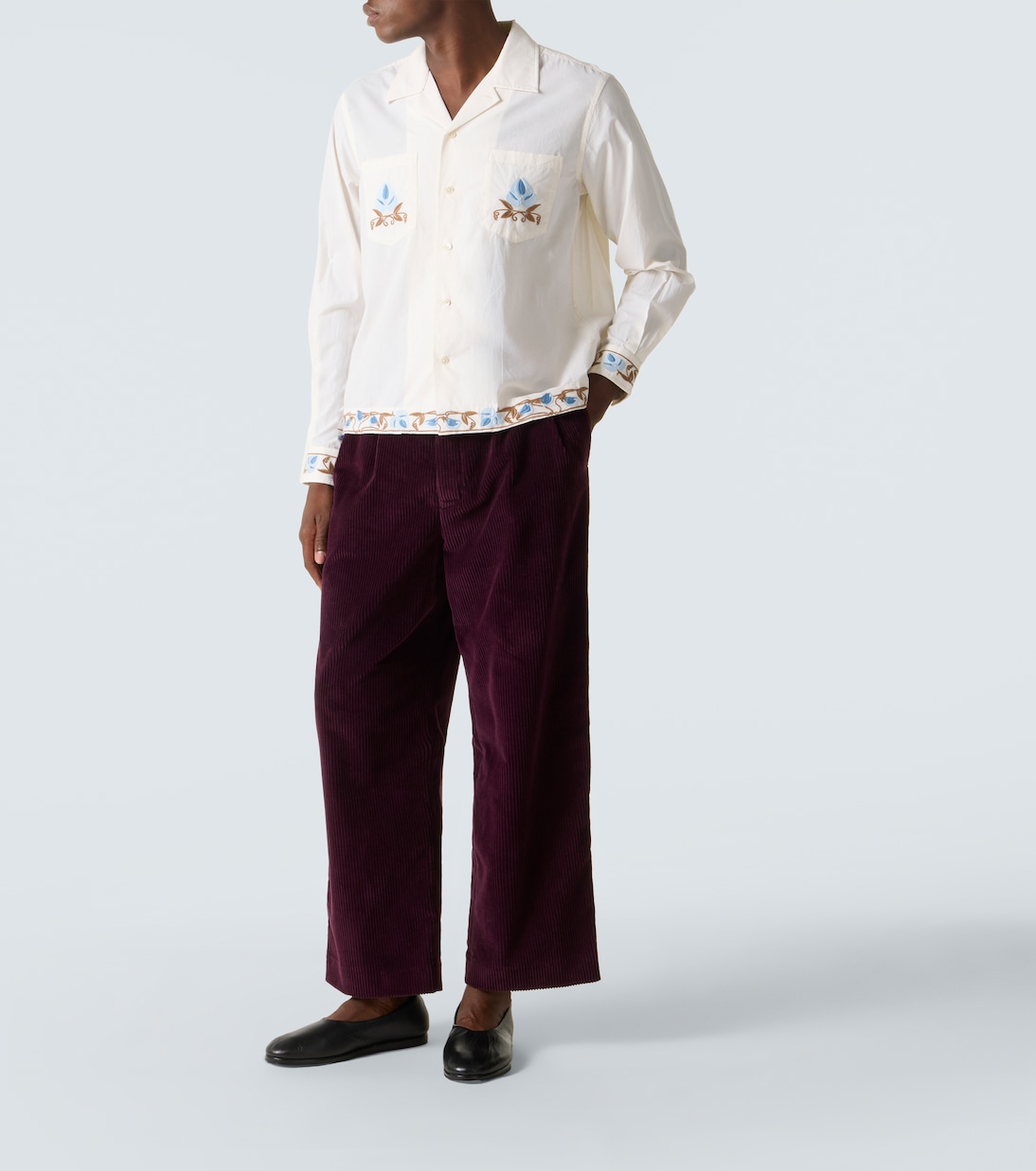 Hemd Nouveau Vine aus Baumwollpopeline | Bode