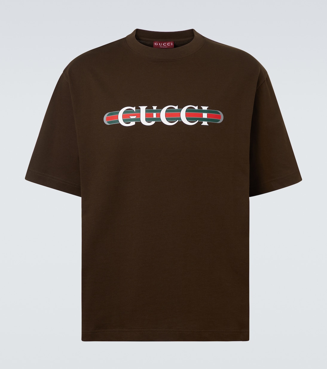 T-shirt rayé en coton à logo | Gucci