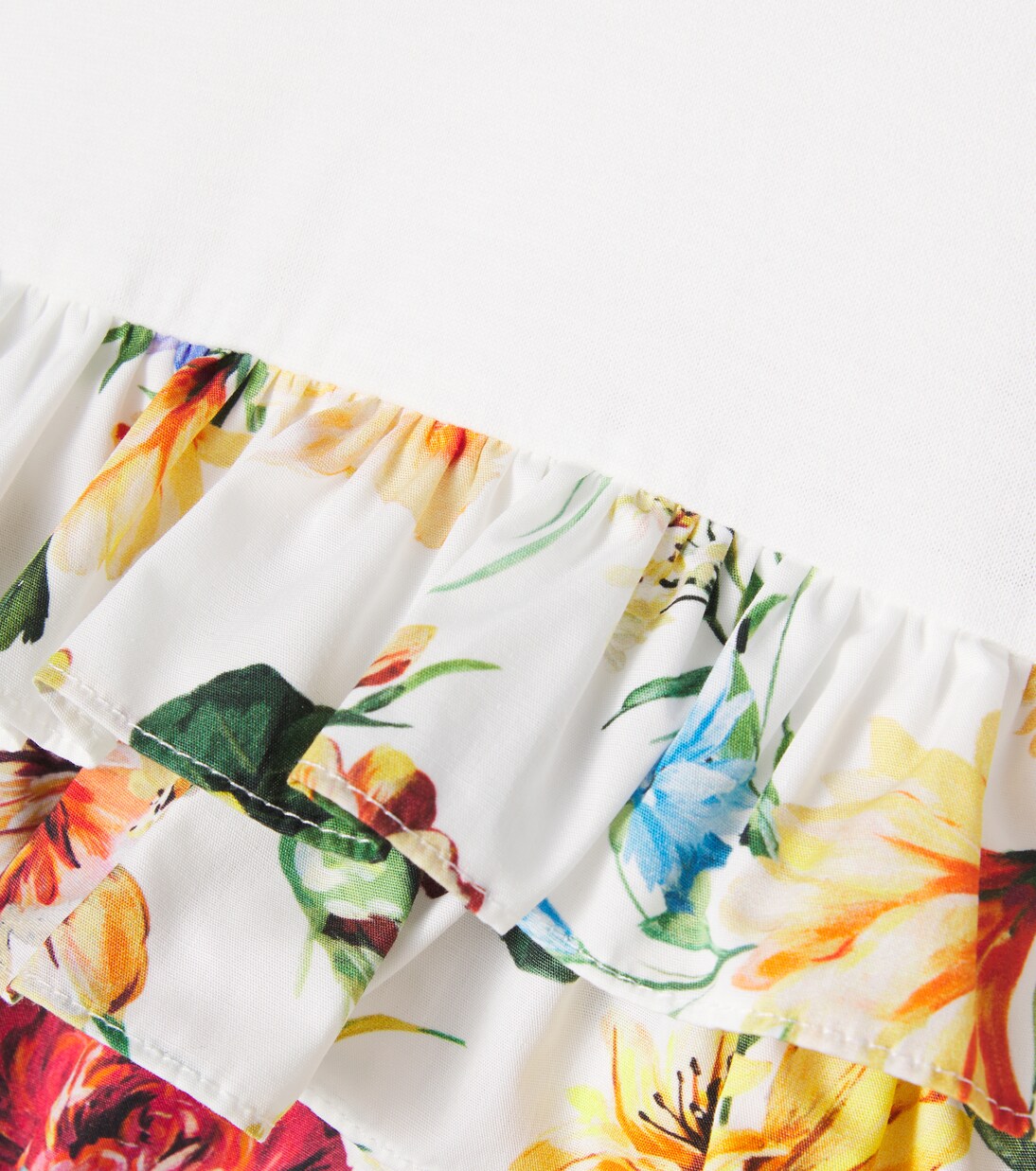 Baby DG floral cotton bodysuit | Dolce&Gabbana Kids