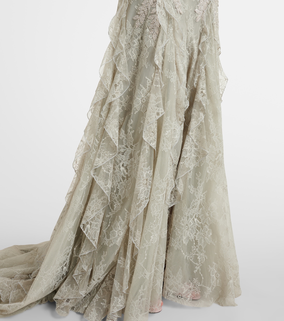 Verzierte Robe Rhodine aus Spitze | Costarellos