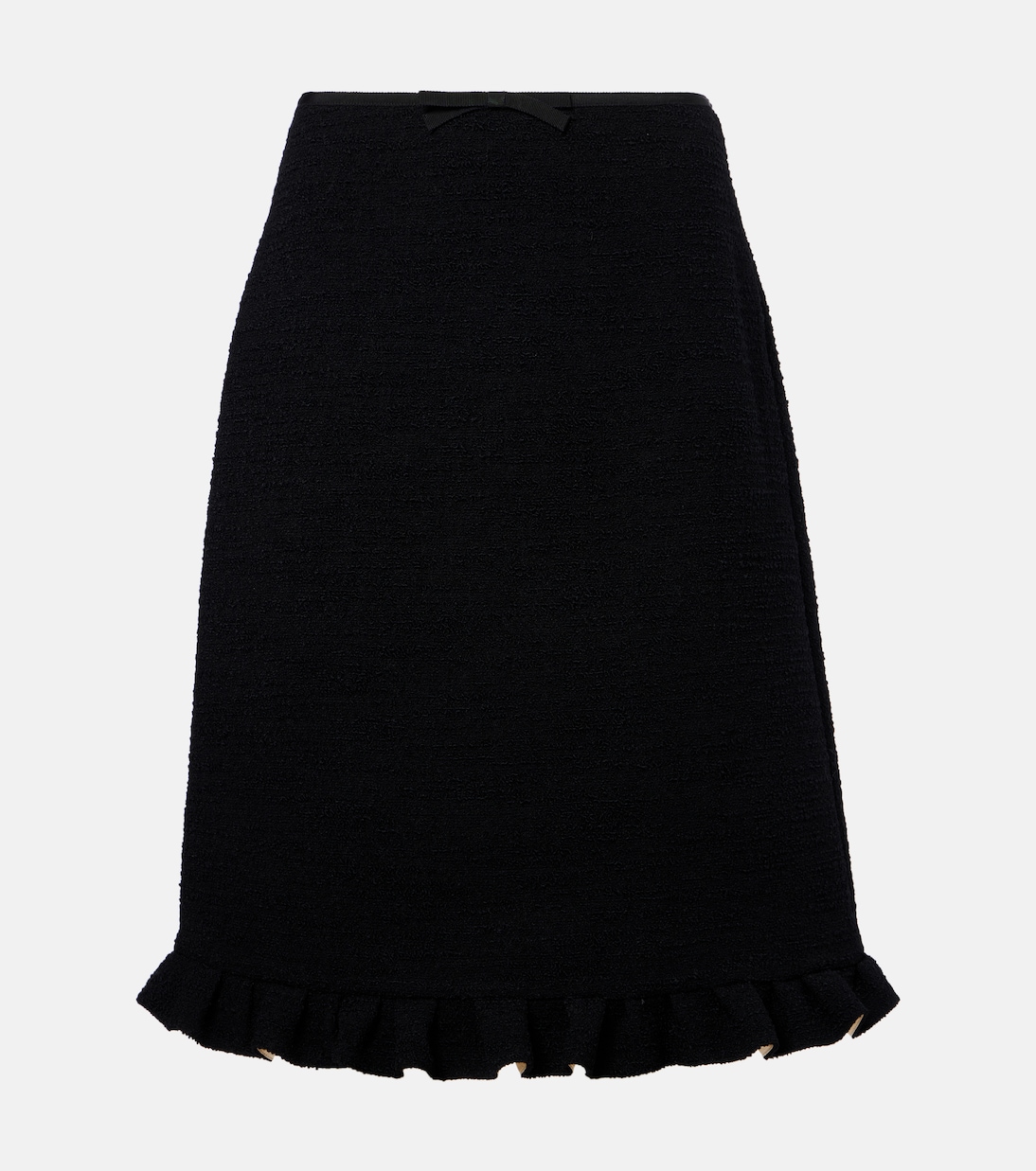 Ruffled wool-blend miniskirt | Valentino