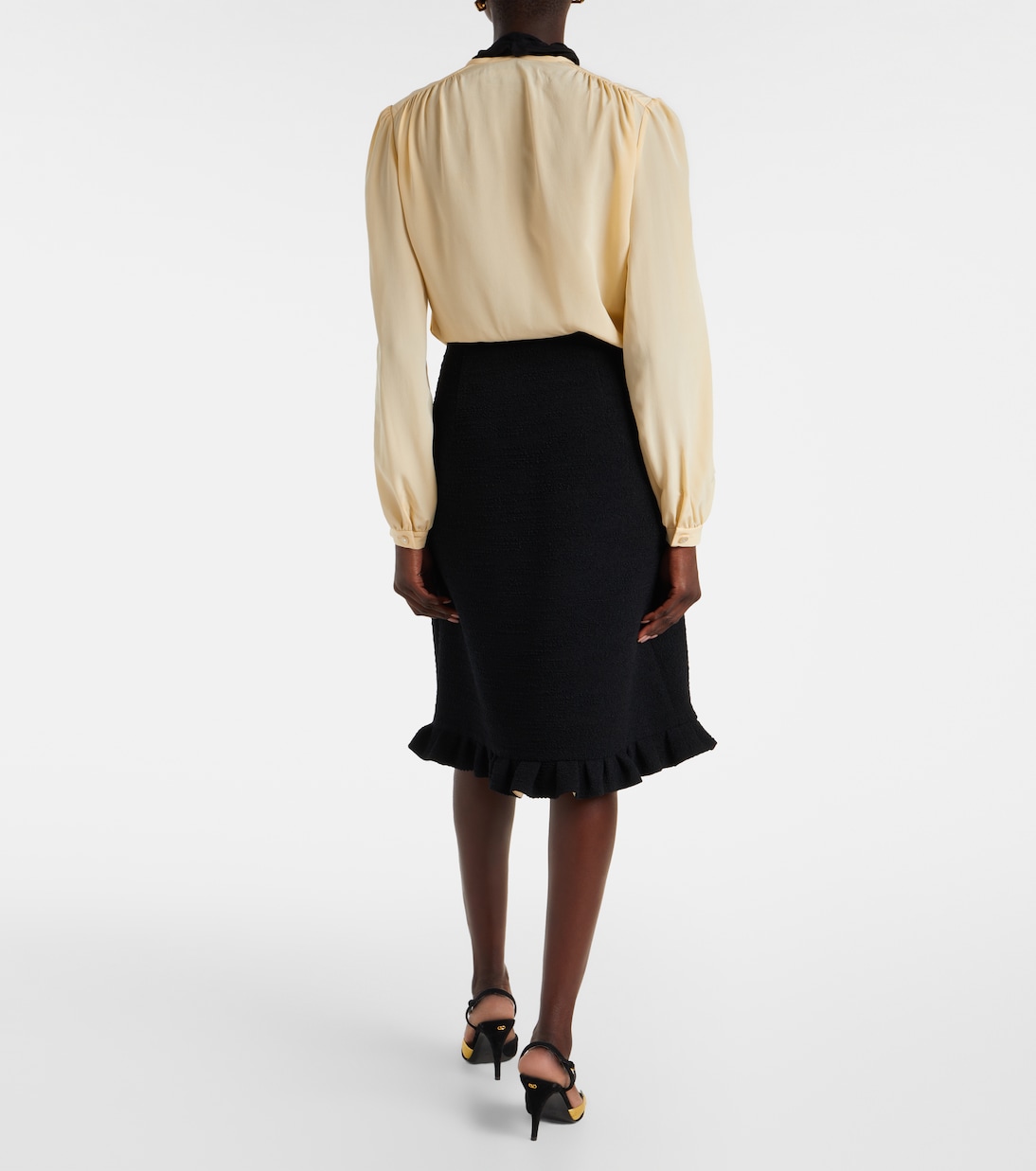 Ruffled wool-blend miniskirt | Valentino