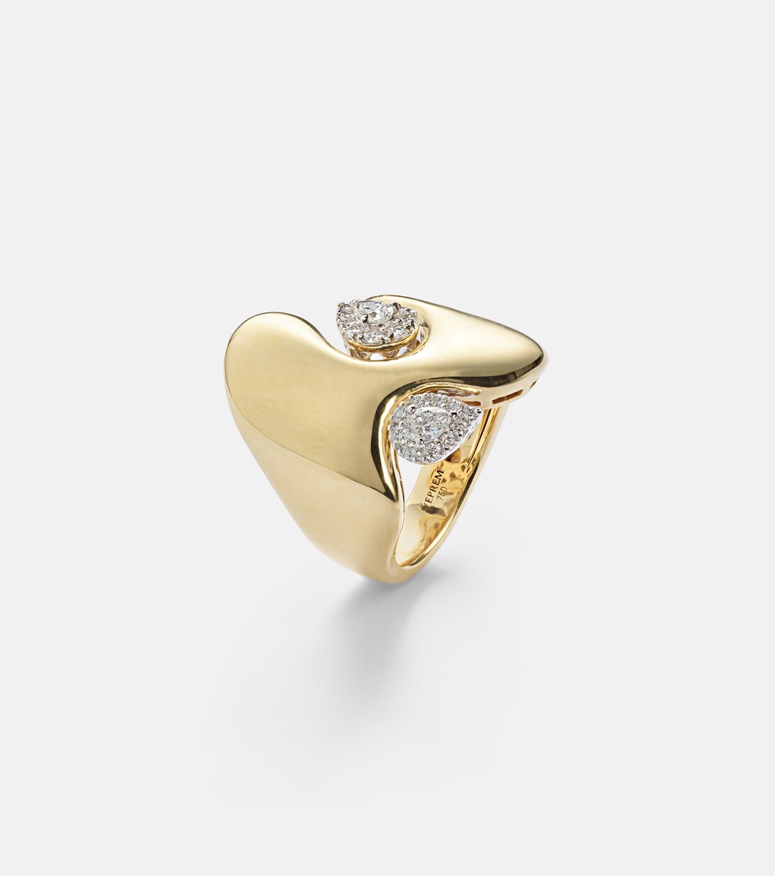 Anello in oro 18kt con diamanti | Yeprem