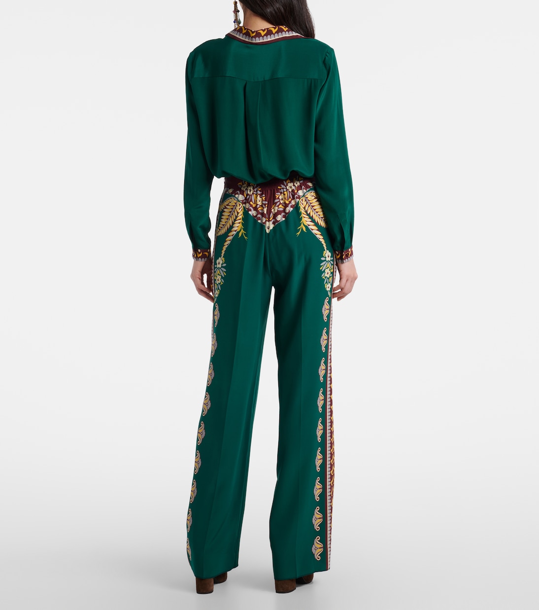 Printed silk wide-leg pants | Etro