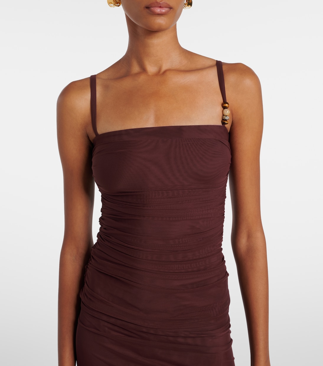 Gathered jersey tank top | SIR