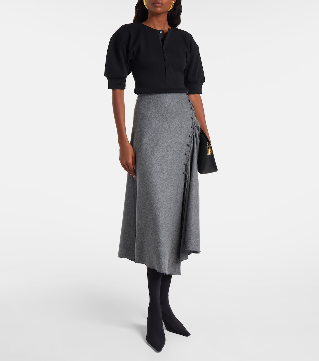 Camiseta Henley en mezcla de algodón | Victoria Beckham