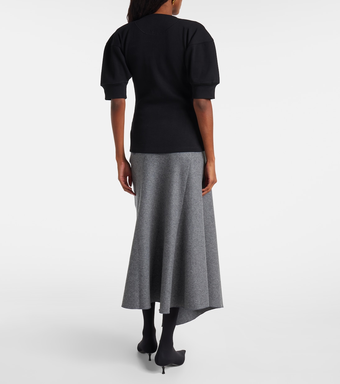 Camiseta Henley en mezcla de algodón | Victoria Beckham