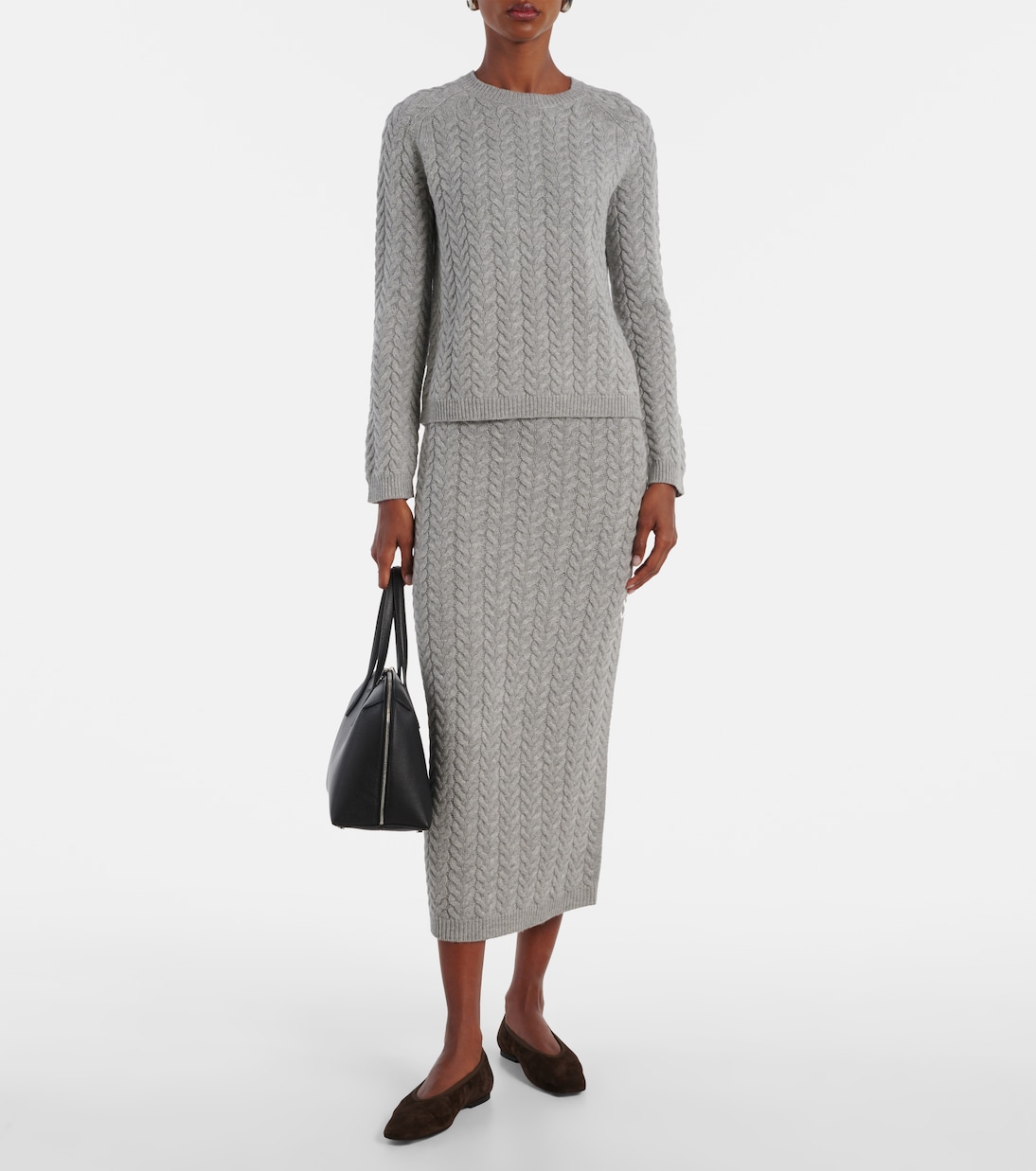 Cable-knit wool and cashmere pencil skirt | 'S Max Mara