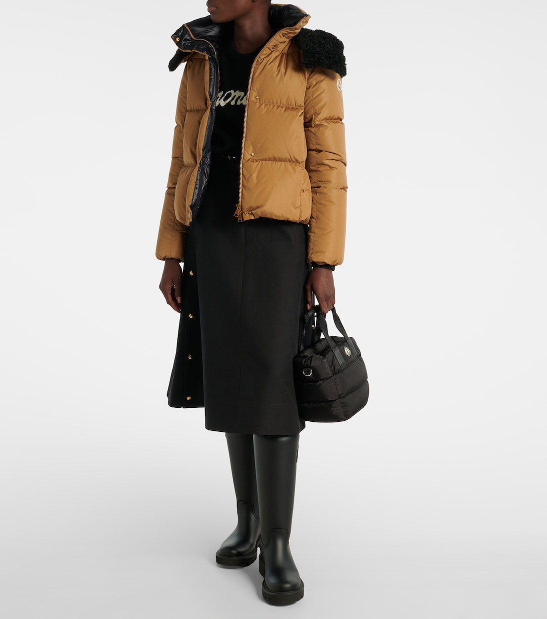 Castelnou teddy-trimmed down jacket | Moncler