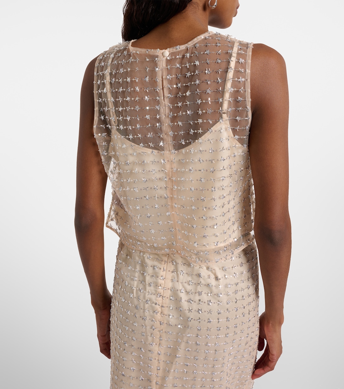 Seraphina sequined tulle top | Staud