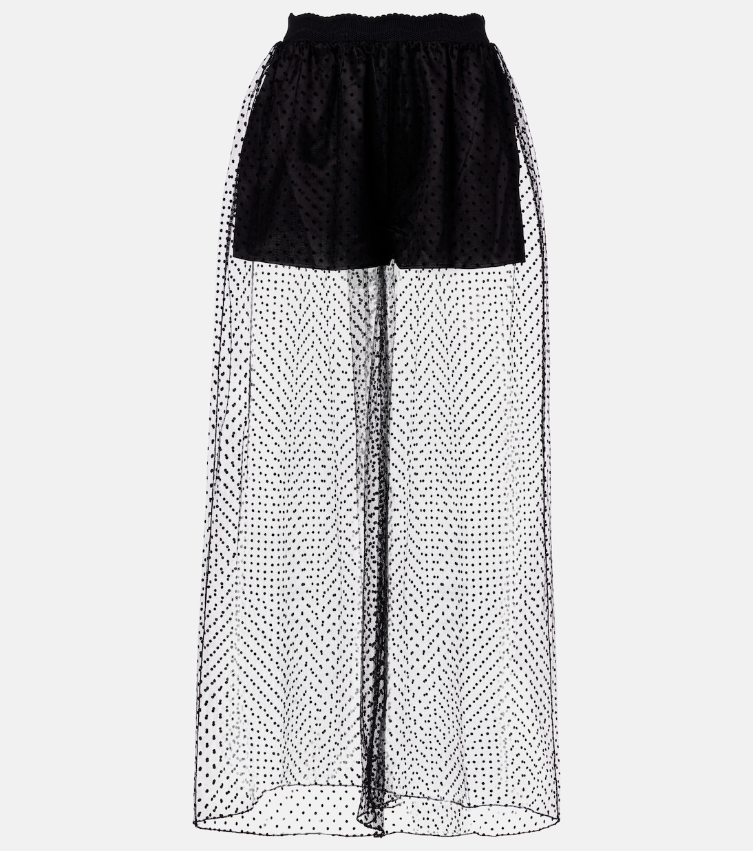 Pantaloni a gamba larga in mesh a pois | Alaïa