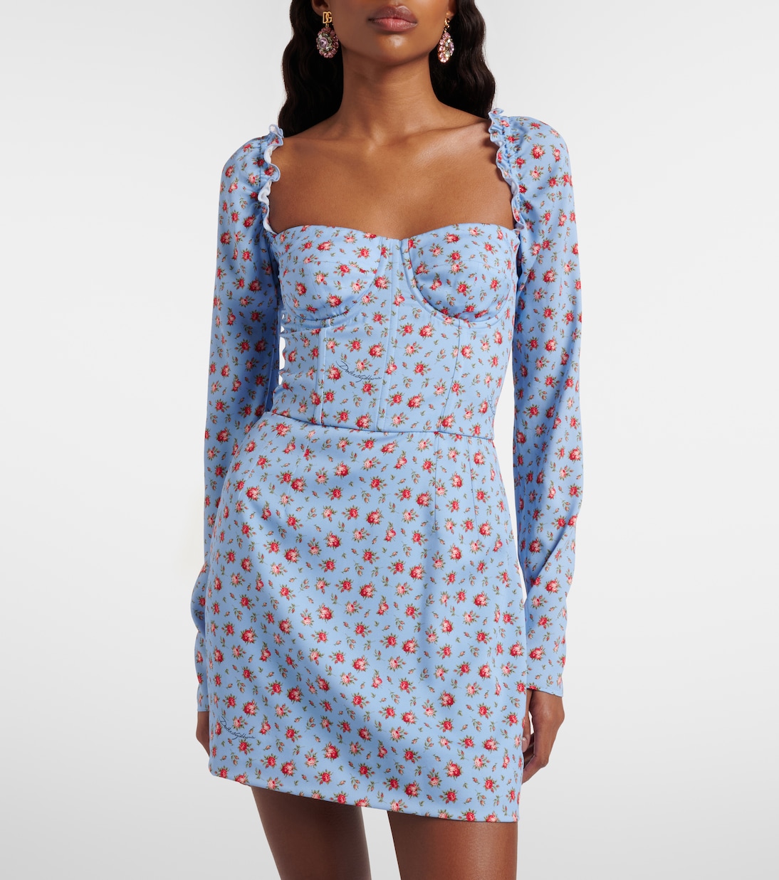 Floral silk-blend minidress | Dolce&Gabbana