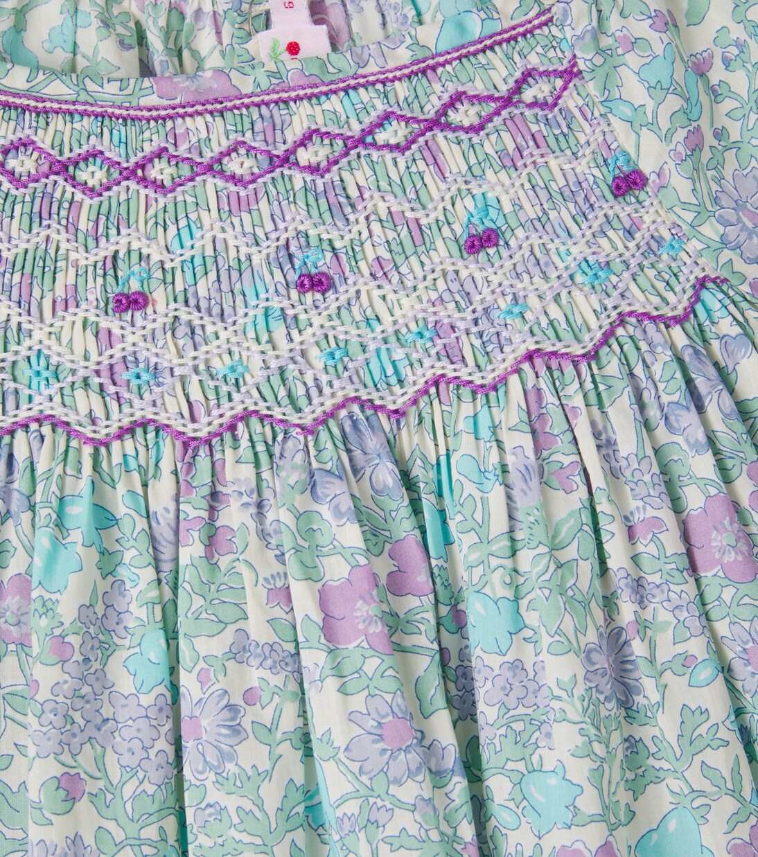 Grenade floral smocked cotton top | Bonpoint