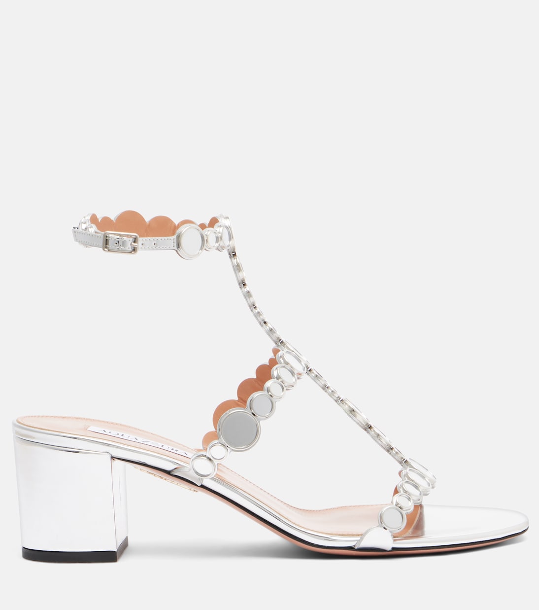Sandalen Afterglow 50 aus Metallic-Leder | Aquazzura