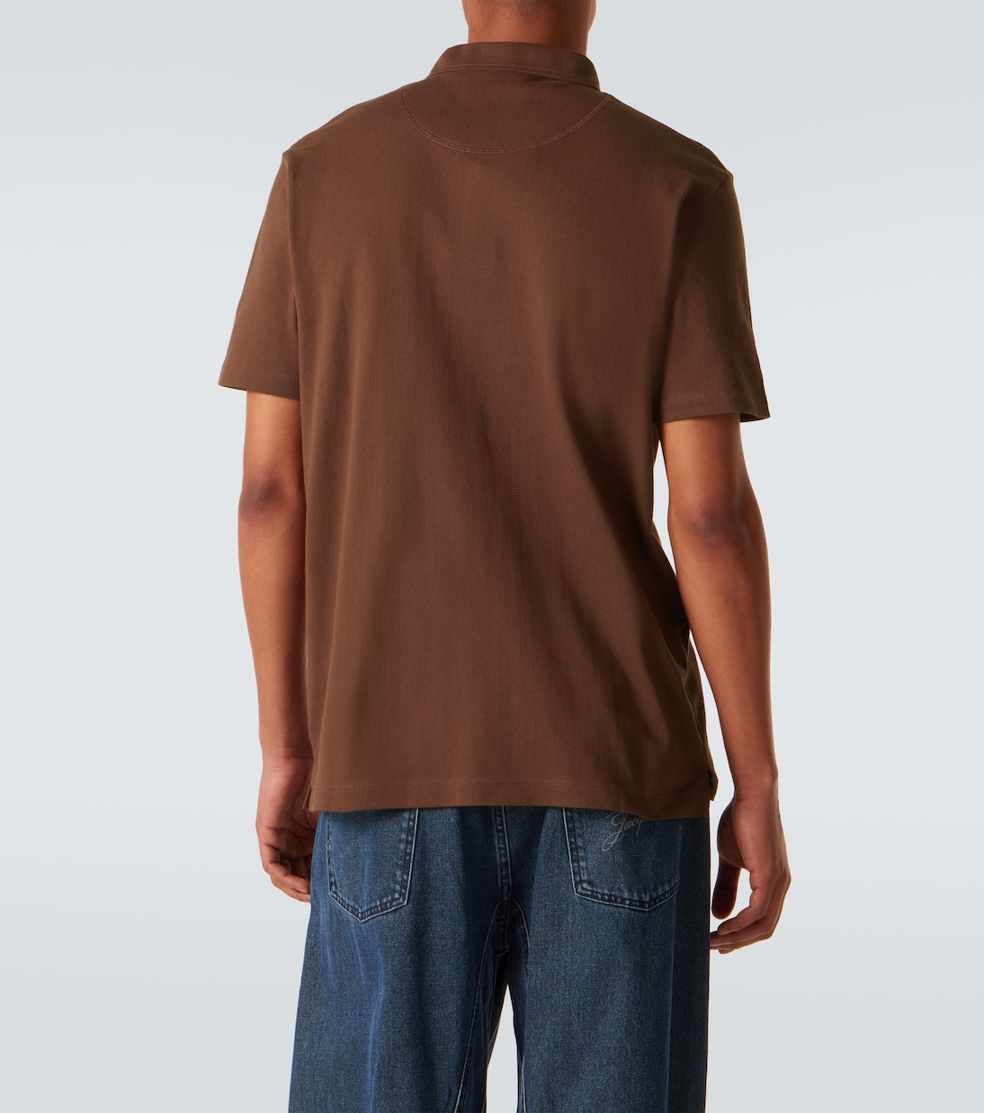 Polohemd Riviera aus Baumwoll-Mesh | Sunspel