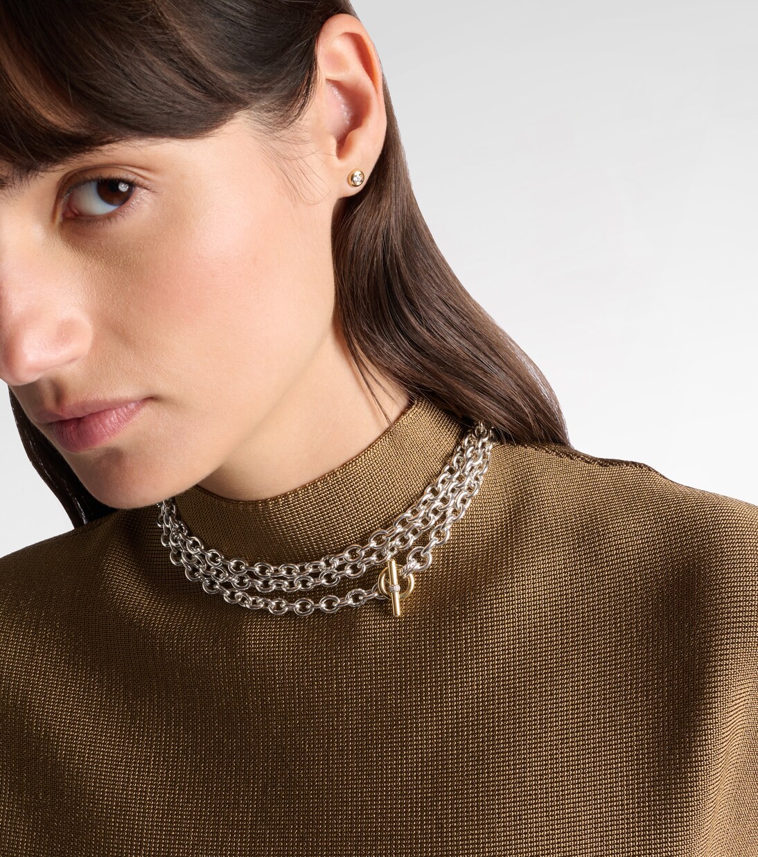 Collar de cadena DY Mercer® de oro de 18 ct y plata de ley con diamantes | David Yurman