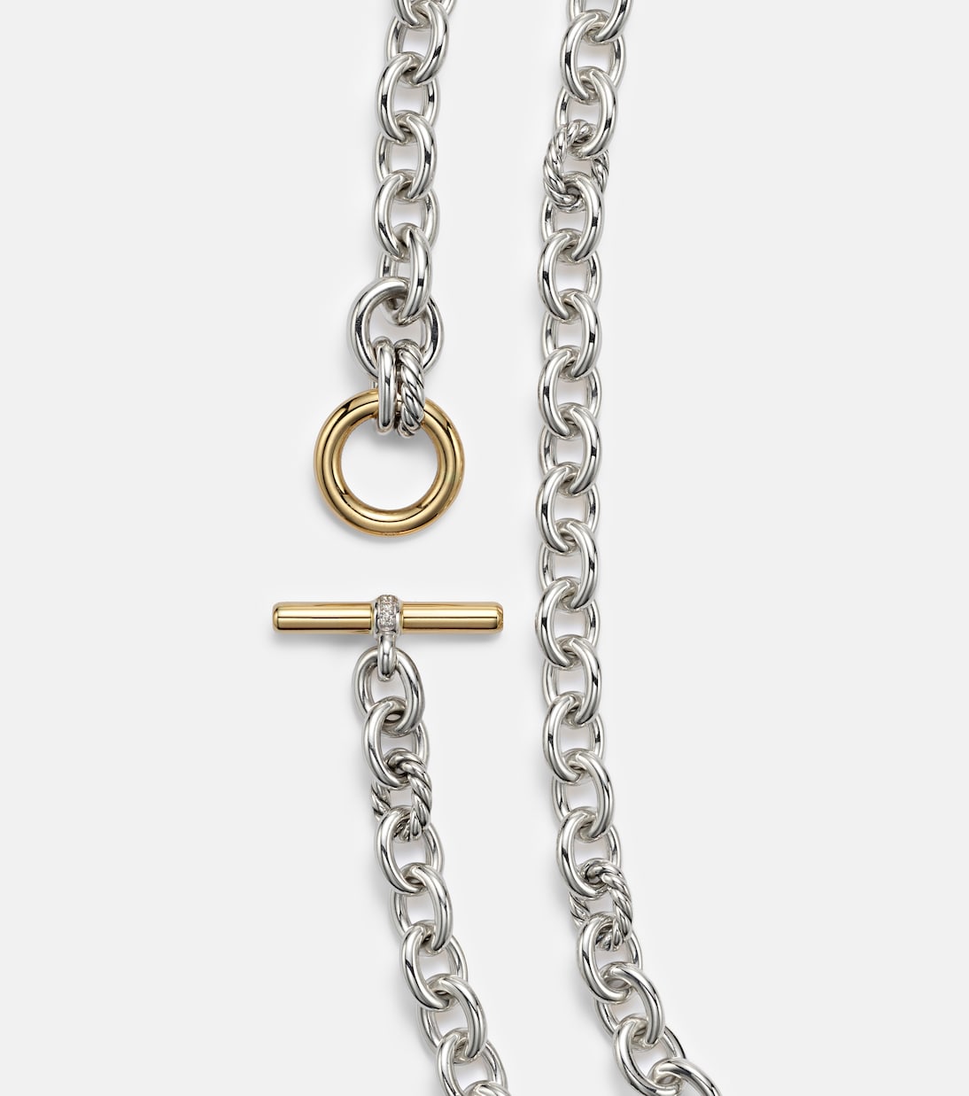 Collar de cadena DY Mercer® de oro de 18 ct y plata de ley con diamantes | David Yurman