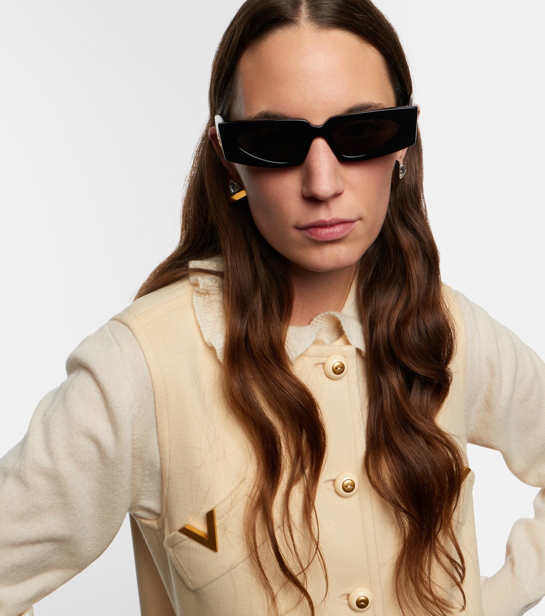 Vain Bold VLogo rectangular sunglasses | Valentino