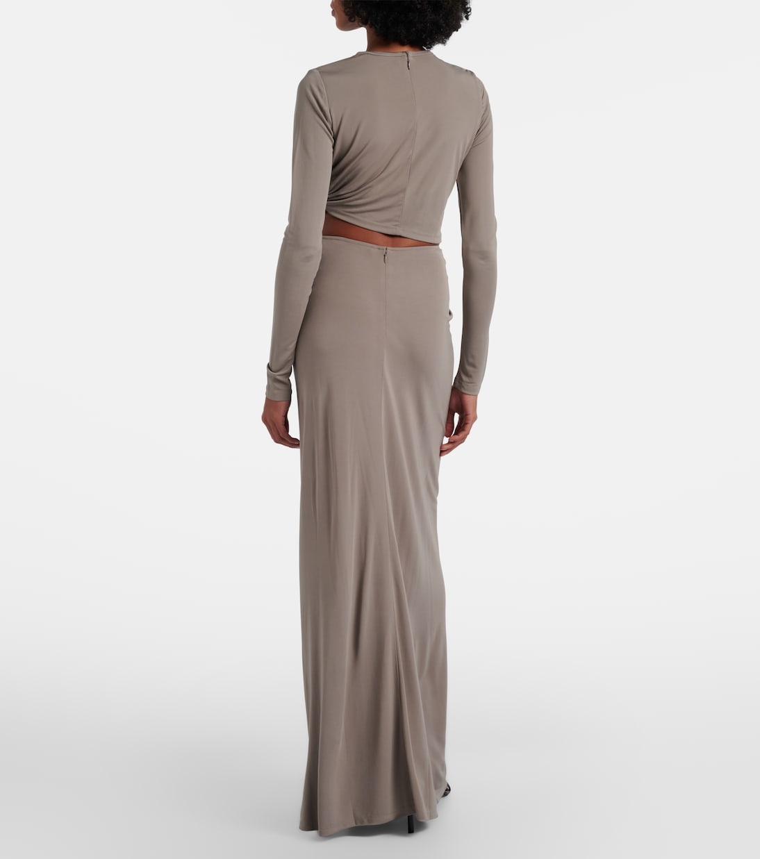 Bezel Quartz gathered jersey maxi skirt | Christopher Esber