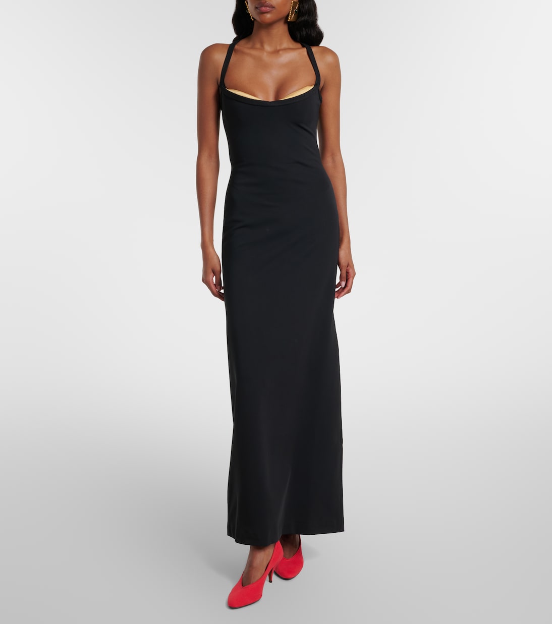 Jersey bustier gown | Versace