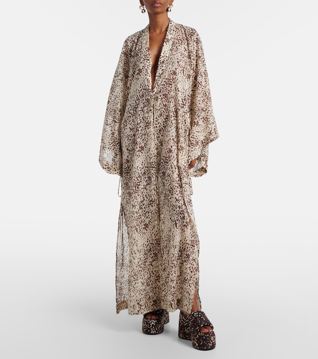 Vestido de playa de algodón estampado | The Attico