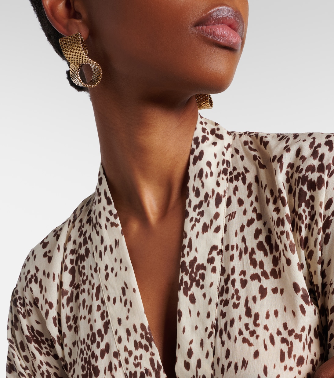 Vestido de playa de algodón estampado | The Attico