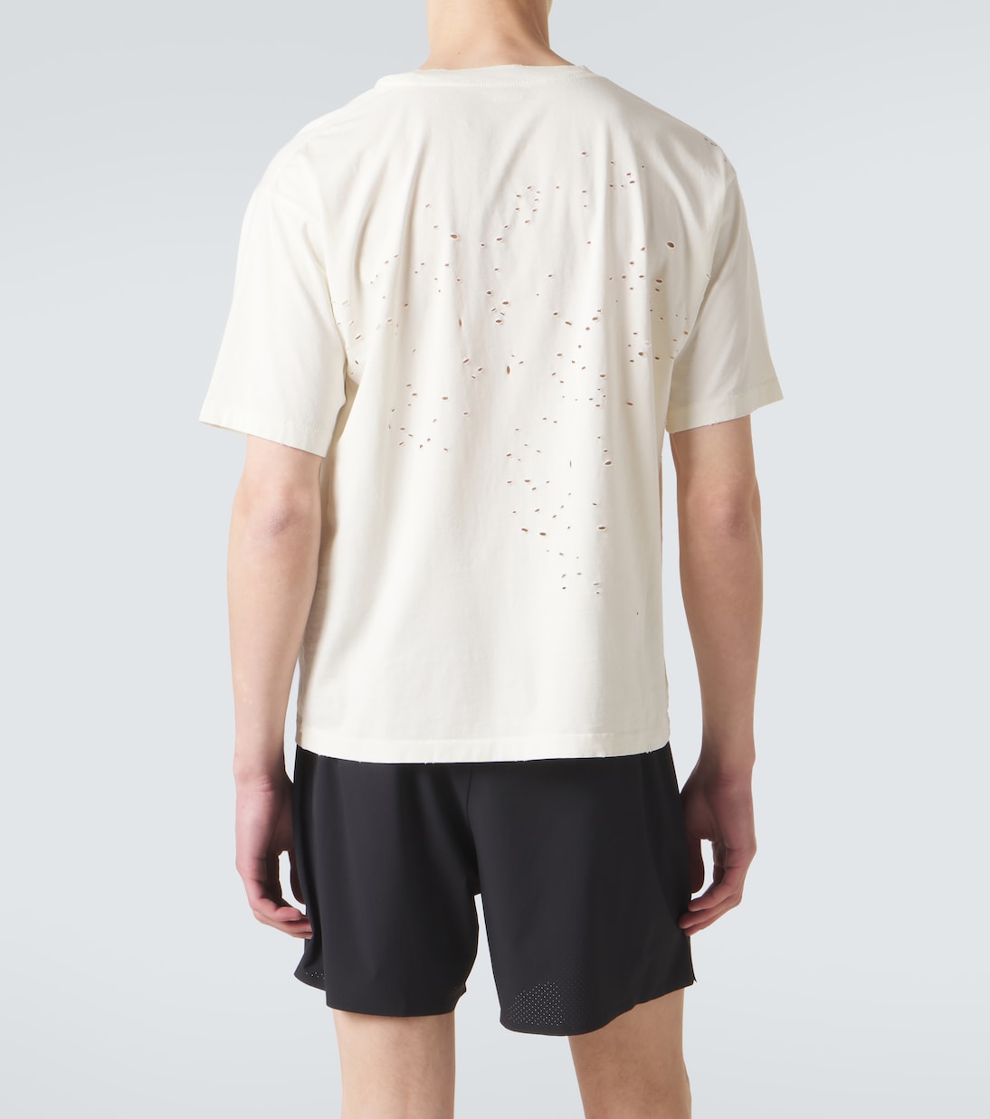 Distressed cotton jersey T-shirt | Satisfy