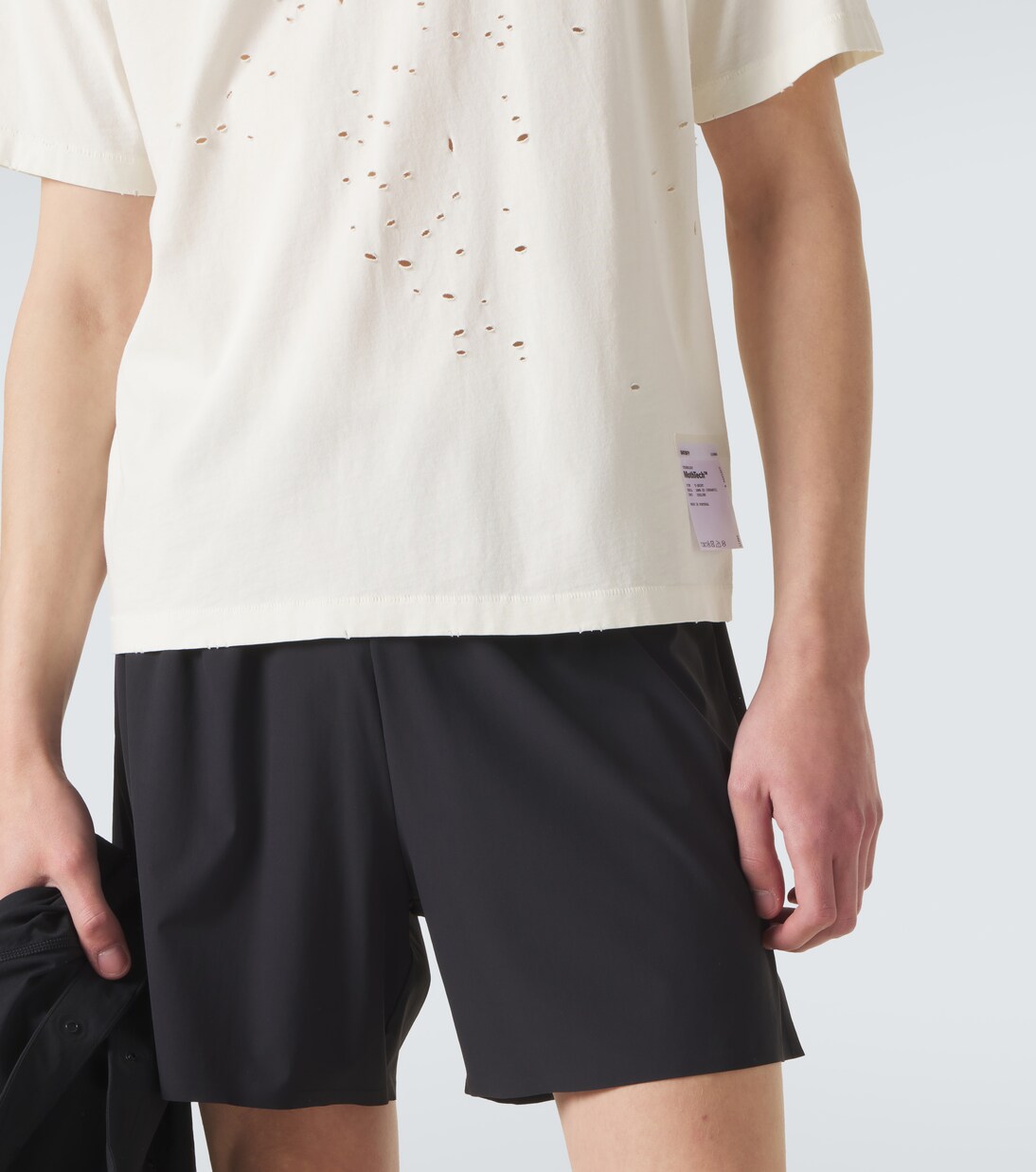 Distressed cotton jersey T-shirt | Satisfy