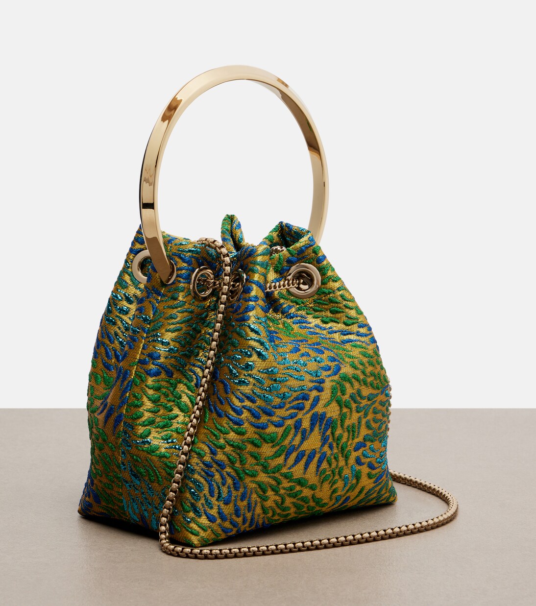 Bon Bon brocade bucket bag | Jimmy Choo
