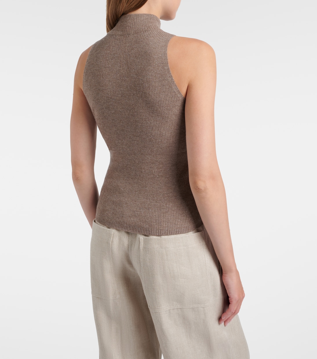 Knitted lamé top | Brunello Cucinelli
