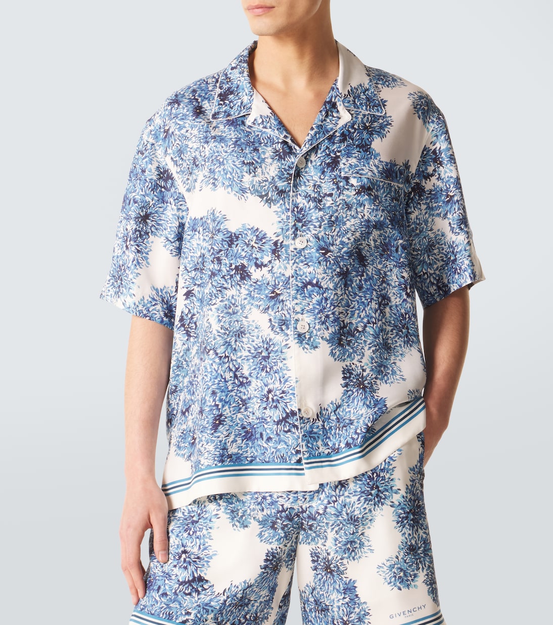 Couture Seam silk twill bowling shirt | Givenchy
