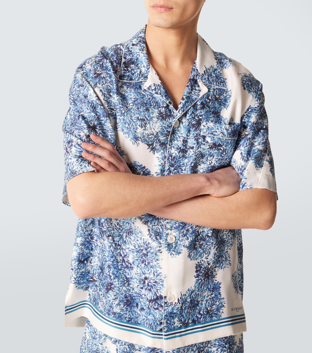Couture Seam silk twill bowling shirt | Givenchy
