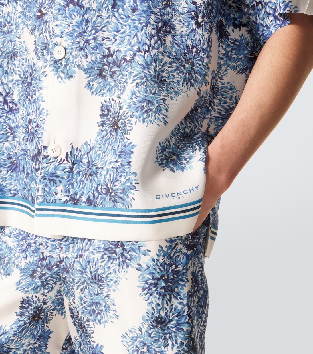 Couture Seam silk twill bowling shirt | Givenchy