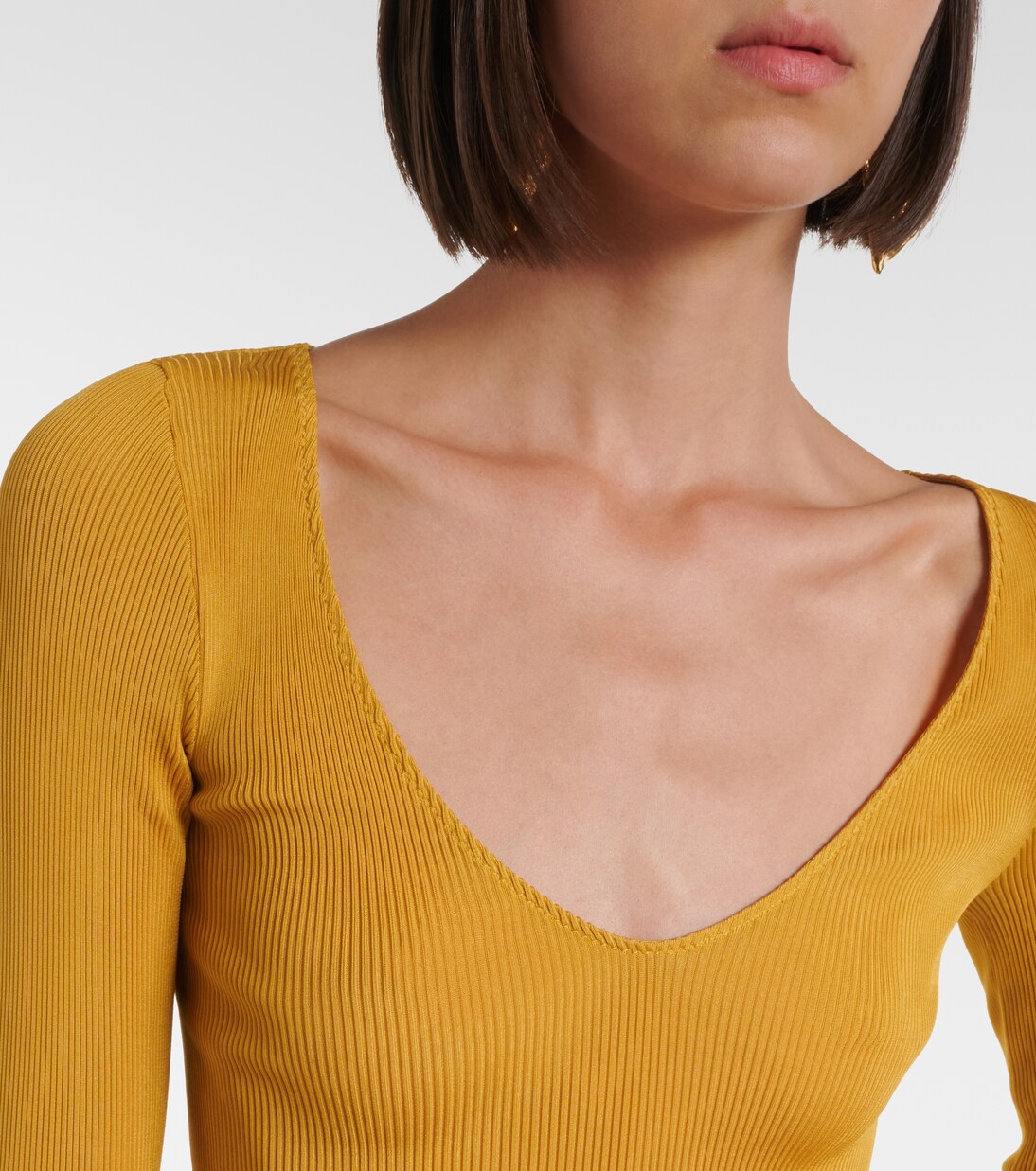 Ribbed-knit silk top | Saint Laurent