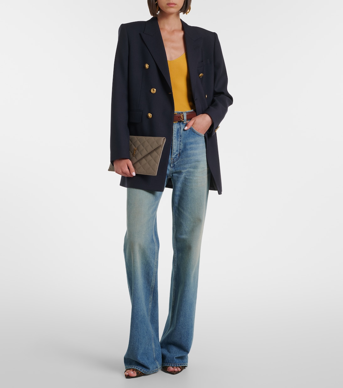 Ribbed-knit silk top | Saint Laurent